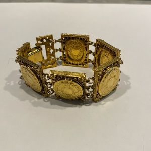 Vintage photo locket bracelet, 1960s unique piece